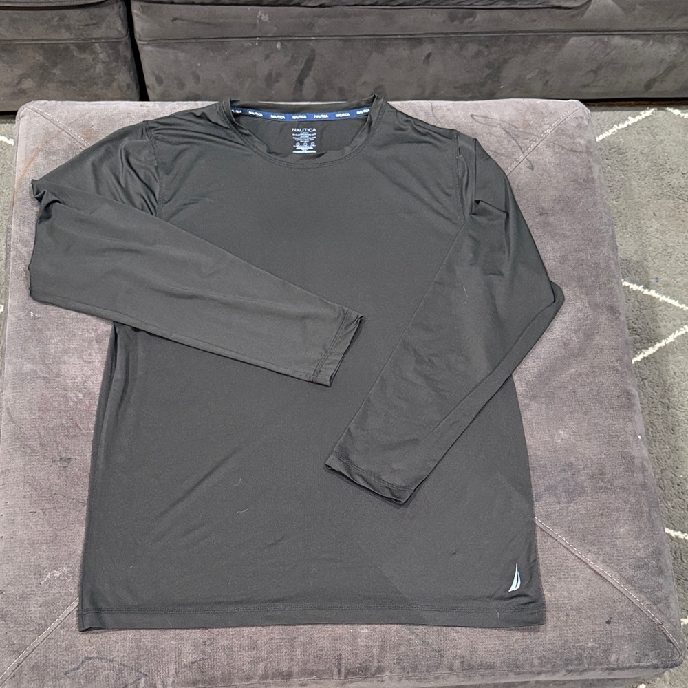 Nautica Black Long Sleeve Men's Tee